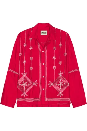 HARAGO White Beadwork Shirt in - . Size L (also in M, XL/1X).