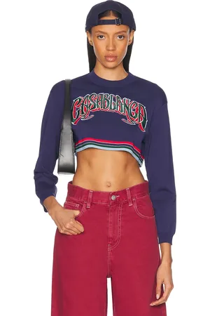 Casablanca Baseball Cropped Tee in - . Size L (also in M, S, XS).