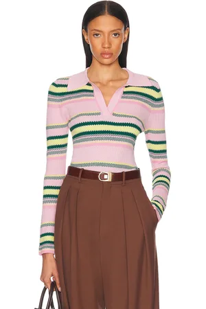 MONSE Jacquard Top in - Pink. Size L (also in M, S, XS).