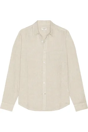 CLUB MONACO Long Sleeve Button Down Linen Shirt in - Brown. Size L (also in M).