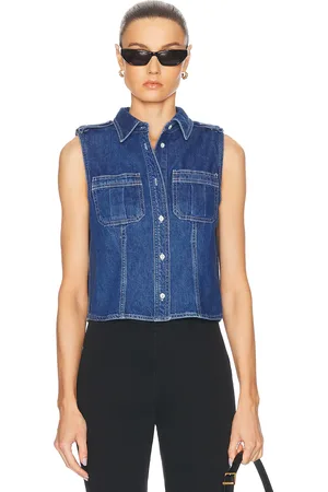 Frame The Major Shirt in - Blue. Size L (also in M, S, XL, XS, XXS).