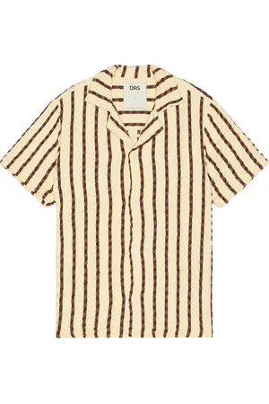 Oas Tartufo Cuba Waffle Shirt in - Cream. Size L (also in M, S, XL/1X).