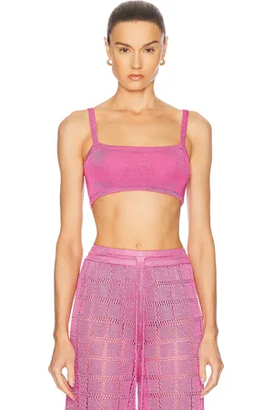 Calle Del Mar Knit Bandeau Top in - Pink. Size L (also in M, S).