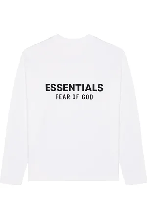 FEAR OF GOD Classic Fit Long Sleeve Tee in - White. Size L (also in M, S, XL, XS, XXL).