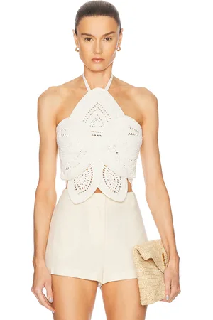 Cult Gaia Emelia Knit Top in - Cream. Size S (also in ).