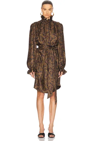 Saint Laurent Belted Mini Dress in - Navy. Size 38 (also in ).