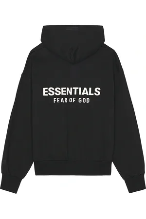 FEAR OF GOD Classic Fit Fleece Zip Up Hoodie in - Black. Size L (also in M, S).