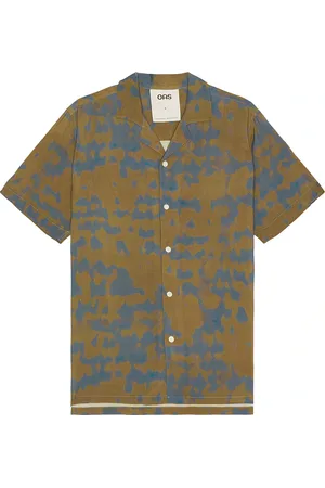 Oas Highland Viscose Shirt in - Olive. Size L (also in M, S, XL/1X).