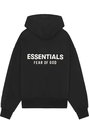 FEAR OF GOD Classic Fit Fleece Hoodie in - Black. Size L (also in M, S, XL, XS, XXL).