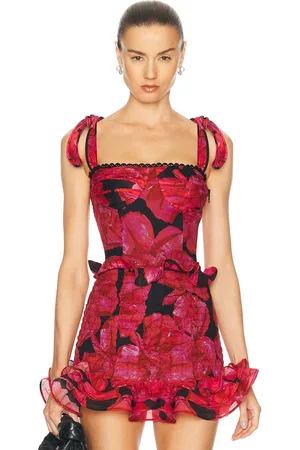CHARO RUIZ IBIZA Dessine Top in - Red,Black. Size L (also in M, XS).