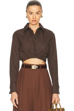 Max Mara Angio Top in - Chocolate. Size 0 (also in 4).