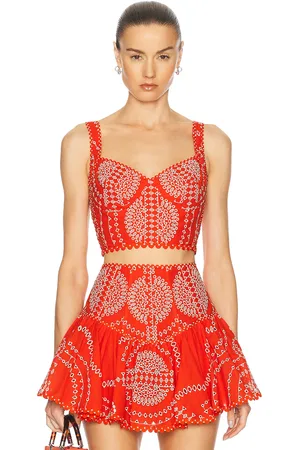 CHARO RUIZ IBIZA Goldie Top in - Red. Size M (also in XS).