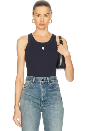 Ami Adc Tank Top in - Navy. Size M (also in ).