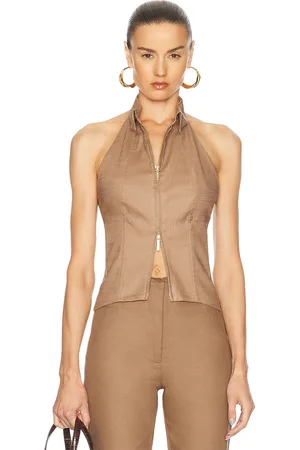 Cult Gaia Jill Top in - Brown. Size 0 (also in 4, 6, 8).