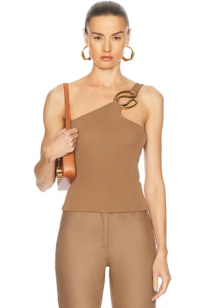 Cult Gaia Ania Top in - Beige. Size L (also in M, S, XS).