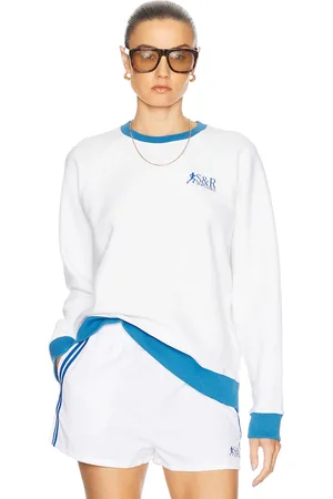 Sporty & Rich Runner Soft Crewneck Sweatshirt in - . Size M (also in S, XS).