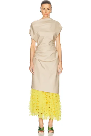 BRANDON MAXWELL The Lainey Dress in - Taupe. Size 6 (also in ).