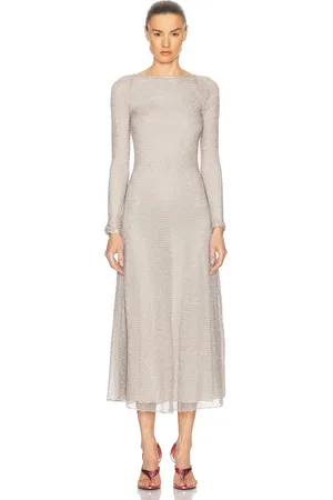Alaïa Long Chain Dress in - Metallic Silver. Size 38 (also in ).