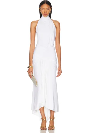 ALEXANDRE VAUTHIER Halter Neck Midi Dress in - White. Size 34 (also in 36, 38, 40, 42, 44).
