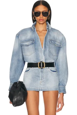 ALEXANDRE VAUTHIER Denim Button Down Top in - Blue. Size 34 (also in 36, 38, 40, 42, 44).