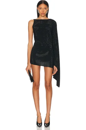 ALEXANDRE VAUTHIER Macro Crystal Draped Mini Dress in - . Size 36 (also in 38, 40, 42, 44).