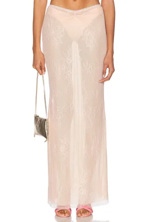 Bananhot Balena Skirt in - Peach. Size L (also in M, S, XL, XS).