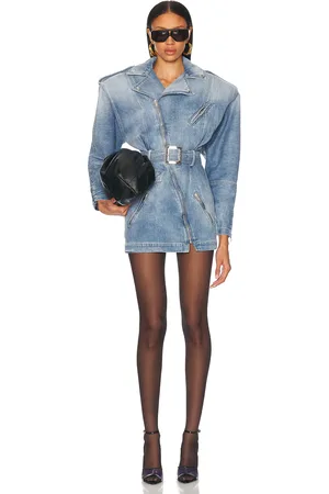 ALEXANDRE VAUTHIER Denim Mini Dress in - Blue. Size 34 (also in 36, 38, 40, 42, 44).
