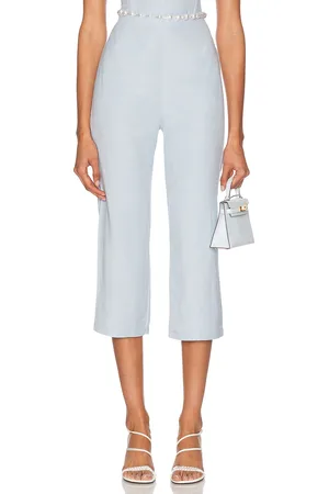 La Porte Jane Pearl Capri Pant in - Baby Blue. Size L (also in M, S, XS).