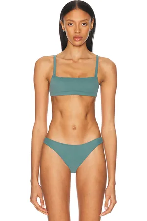Tropic of C Minimal Bralette Bikini Top in - Teal. Size M (also in S, XS).