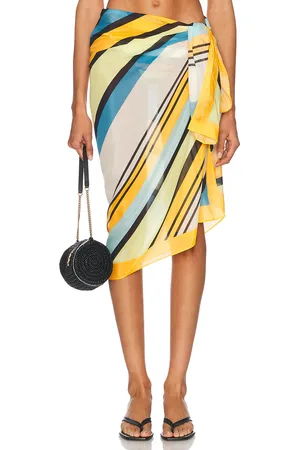 Solid The Pareo in - Yellow,Blue. Size all.