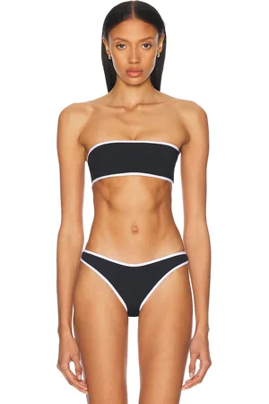 Tropic of C Bando Bikini Top in - Black. Size L (also in M, S, XS).