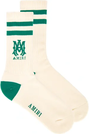AMIRI MA Stripe Sock in - Green. Size 41/42 (also in 43/44).
