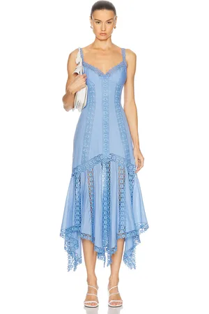 CHARO RUIZ IBIZA Blossel Dress in - Blue. Size L (also in M, S, XS).