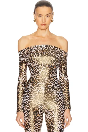 ALEXANDRE VAUTHIER Panther Bodysuit in - Tan. Size 34 (also in 36, 38, 40, 42, 44).