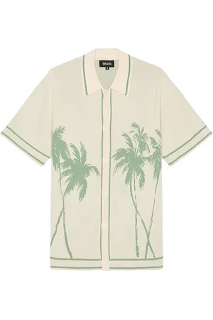 SER.O.YA Julian Knit Button Down in - Beige. Size L (also in M, S).