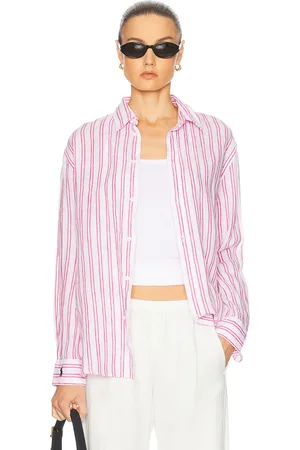 Ralph Lauren Long Sleeve Button Up Sport Top in - Pink. Size M (also in S, XL, XS).