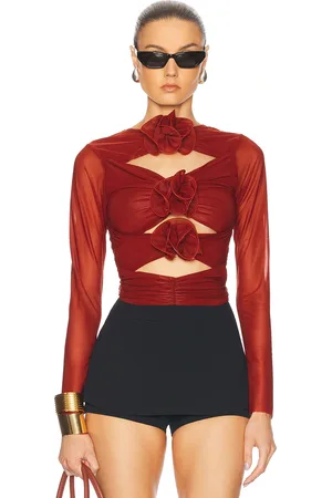 MARIANNA SENCHINA Tender Top in - Burgundy. Size M (also in S, XS).