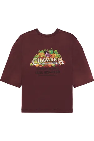 Willy chavarria Willy Produce Destroyed Buffalo Tee in - Burgundy. Size L (also in M, XL).