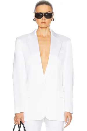 ALEXANDRE VAUTHIER Satin Taiiloring Blazer in - White. Size 34 (also in 36, 38, 40, 42, 44).