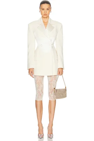 MARIANNA SENCHINA Swan Jacket Dress in - Ivory. Size S (also in XS).