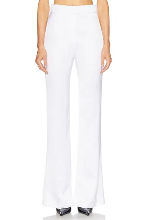 ALEXANDRE VAUTHIER Satin Tailoring Pant in - White. Size 34 (also in 36, 38, 40, 42, 44).