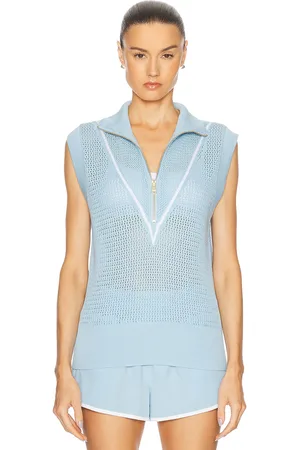 Varley Allena Half Zip Vest in - Baby Blue. Size L (also in M, S, XS).