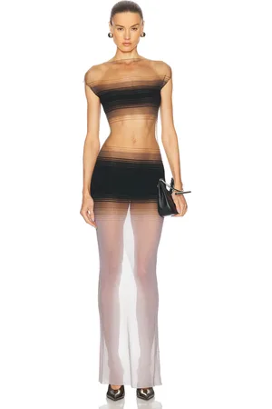 Grace Censor Knit Bodycon Dress in - Neutral,Black. Size M/L (also in ).