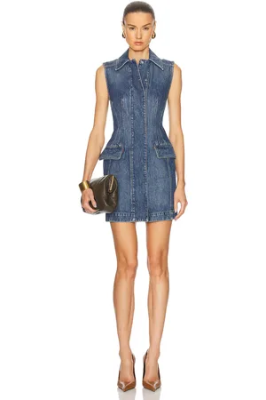 Sportmax Carabo Denim Dress in - Blue. Size 0 (also in 4, 6, 8).