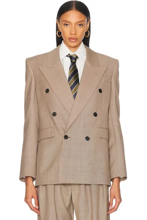 Saint Laurent Double Breasted Blazer in - Taupe. Size 36 (also in ).
