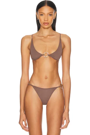 Tropic of C Orb Universo Bralette Bikini Top in - Brown. Size L (also in M, S, XS).