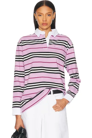Burberry Long Sleeve Polo Top in - Lavender. Size L (also in M).