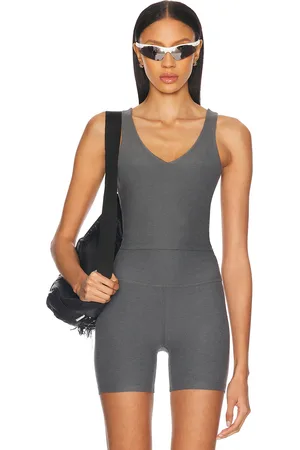 Beyond Yoga Spacedye Good Day Cropped Tank Top in - Grey. Size L (also in M, XS).