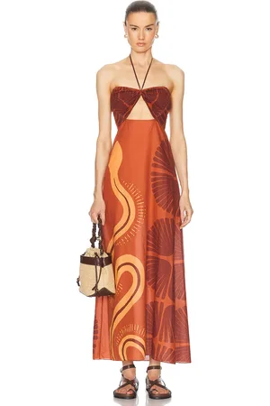 JOHANNA ORTIZ Mother Of All Waters Maxi Dress in - Rust. Size 8 (also in ).