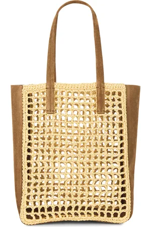 Khaite Zoe Small Raffia Tote Bag in - Tan. Size all.